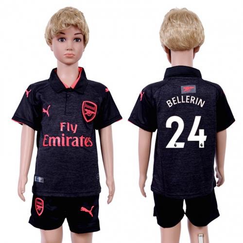 Arsenal #24 Bellerin Sec Away Kid Soccer Club Jersey - Click Image to Close